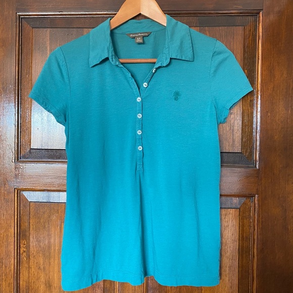 Tommy Bahama Tops - EUC Tommy Bahama Polo Shirt, cotton/modal, teal green